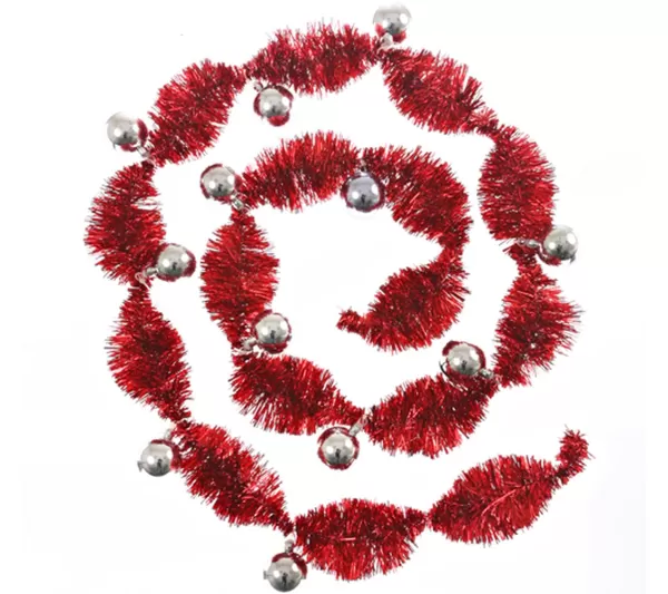 ATMOSPHERA Guirlande Et Boule De Sapin^ Guirlande De Noël Pompon - 12 Boules - Argent