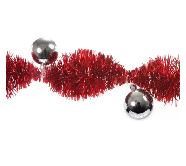 ATMOSPHERA Guirlande Et Boule De Sapin^ Guirlande De Noël Pompon - 12 Boules - Argent