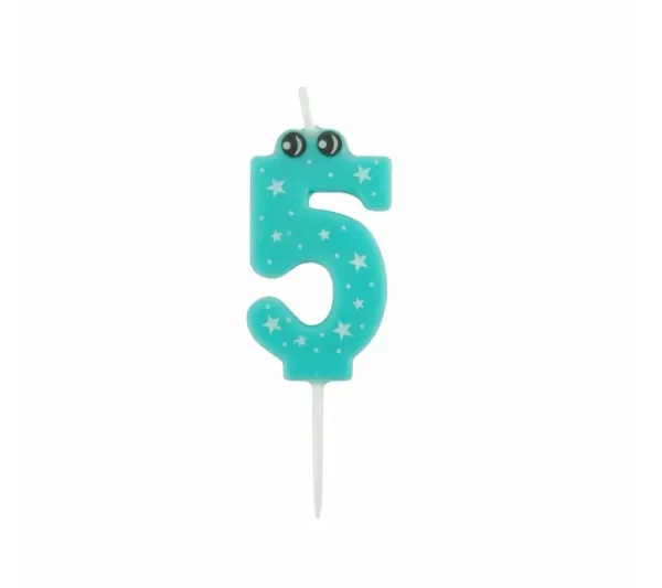 * Anniversaire Et Autres Fêtes^Bougie D'Anniversaire "Chiffre 5" 5Cm Bleu