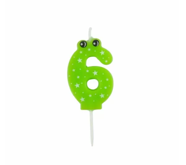 * Anniversaire Et Autres Fêtes^Bougie D'Anniversaire "Chiffre 6" 5Cm Vert