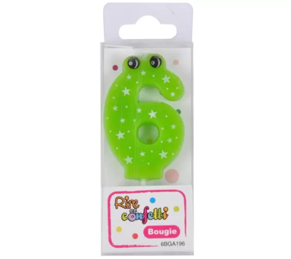 * Anniversaire Et Autres Fêtes^Bougie D'Anniversaire "Chiffre 6" 5Cm Vert