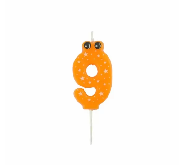 * Anniversaire Et Autres Fêtes^Bougie D'Anniversaire "Chiffre 9" 5Cm Orange