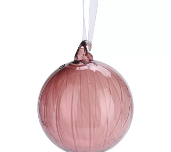 * Guirlande Et Boule De Sapin^Boule 8 Cm Diane Nacre / Rose