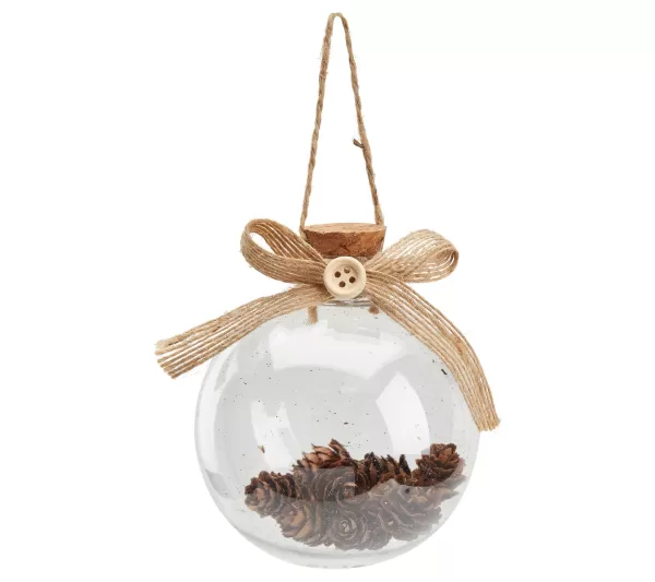 * Guirlande Et Boule De Sapin^Boule Fleurs Sechees 8 Cm Transparent