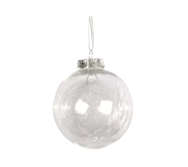 DOUCEUR D'INTERIEUR Guirlande Et Boule De Sapin^Douceur D'Interieur 1 Boule De Noël Cheveux D'Anges Blanc