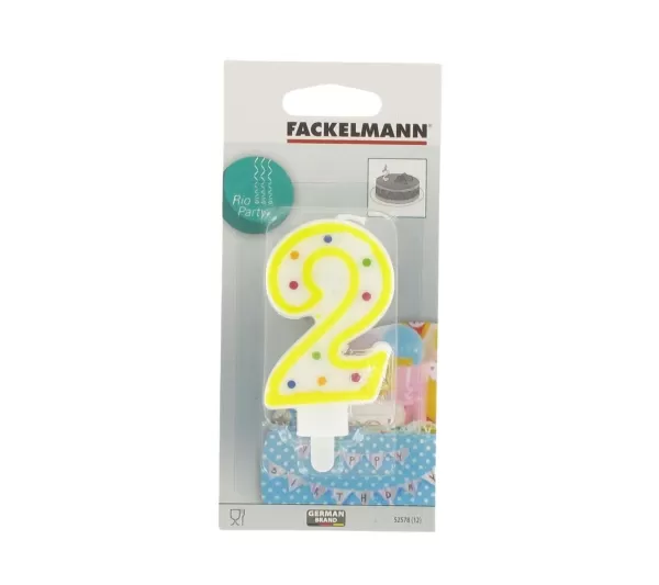 FACKELMANN Anniversaire Et Autres Fêtes^ Bougie Anniversaire Chiffre 2 Rio Party