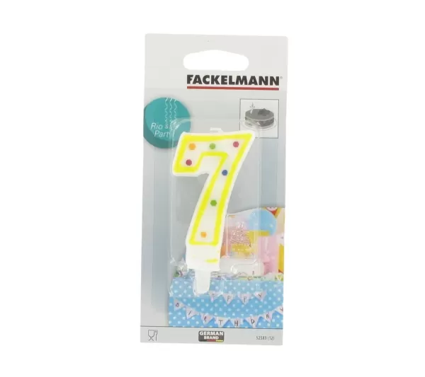 FACKELMANN Anniversaire Et Autres Fêtes^ Bougie Anniversaire Chiffre 7 Rio Party