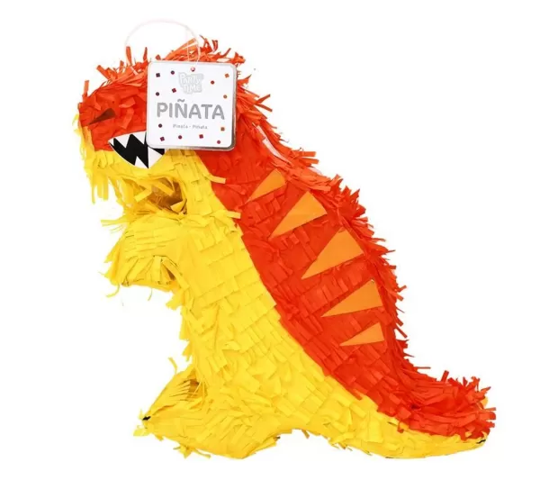 * Anniversaire Et Autres Fêtes^Pinata Déco "Dinosaure" 53Cm Rouge Et Orange