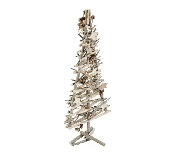 * Sapin Et Accessoire^Sapin Déco En Bois "Glace" 57Cm Gris Et Naturel