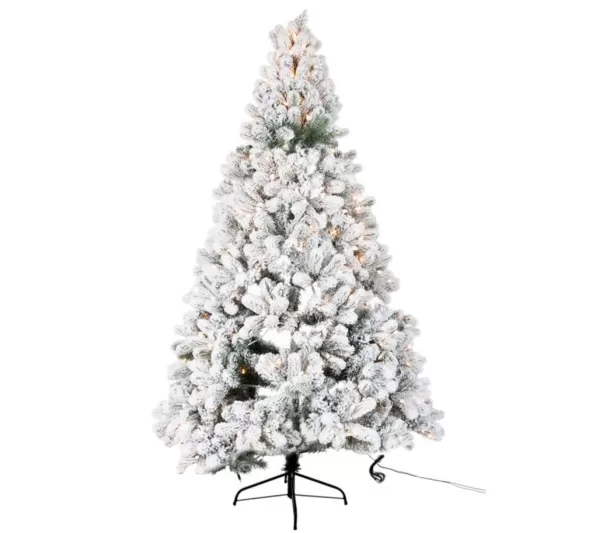 * Sapin Et Accessoire^Sapin De Noël "Led Enneige" 210Cm Vert