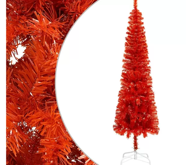 * Sapin Et Accessoire^Sapin De Noël Troit Rouge 150 Cm