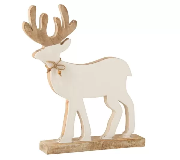 * Sapin Et Accessoire^Statuette Déco "Renne Sur Pied" 41Cm Blanc